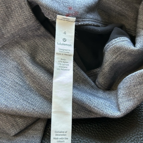 Lululemon Align Pant II 25 inch Mini Heathered Herringbone Heathered Black 4 - Picture 8 of 12